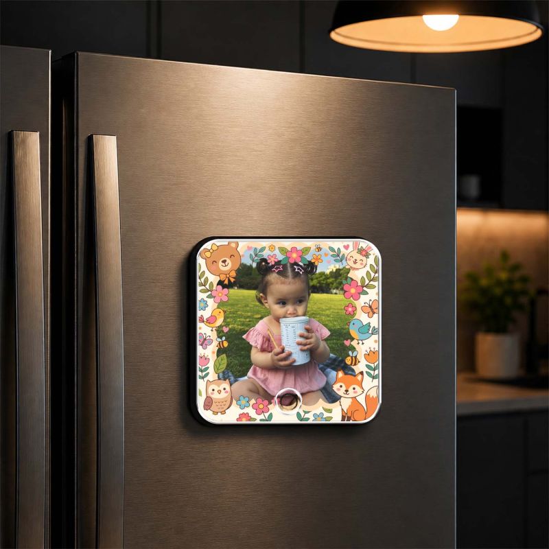 Personalized Musical Fridge Magnet with Photo & Song Custom Music Player Fridge Magnet Birthday Gift for Daughter, Son, Kids Customized Photo Music Box Unique Memory Keepsake